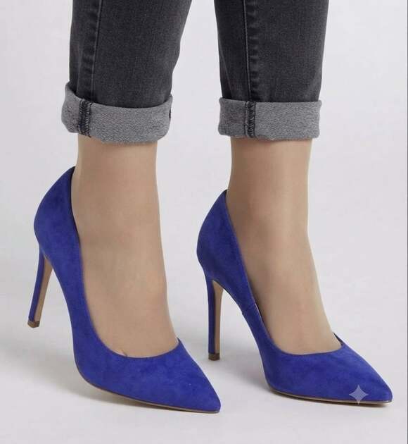 Nine West Shoes - Nine West Tatiana Pointy Toe Stiletto Pumps in Blue Suede